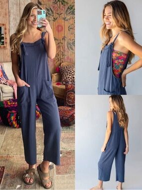 NATURAL LIFE Carly jumpsuit, NWT, size medium, blue